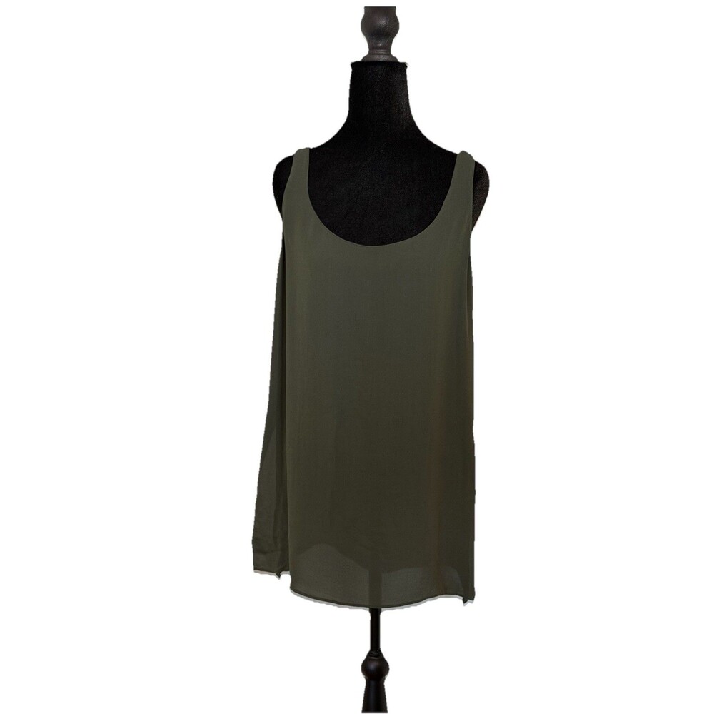 VTG 90s Emanuel Ungaro Silk Tunic Tank  Womens  Classic Capsule Minimal Green 6